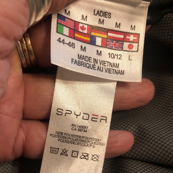 Spyder | Jackets & Coats | Spyder Surge Shell Jacket Freeze Strip Print ...